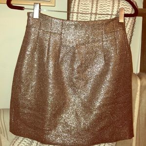 H & M Taupe and Silver Miniskirt